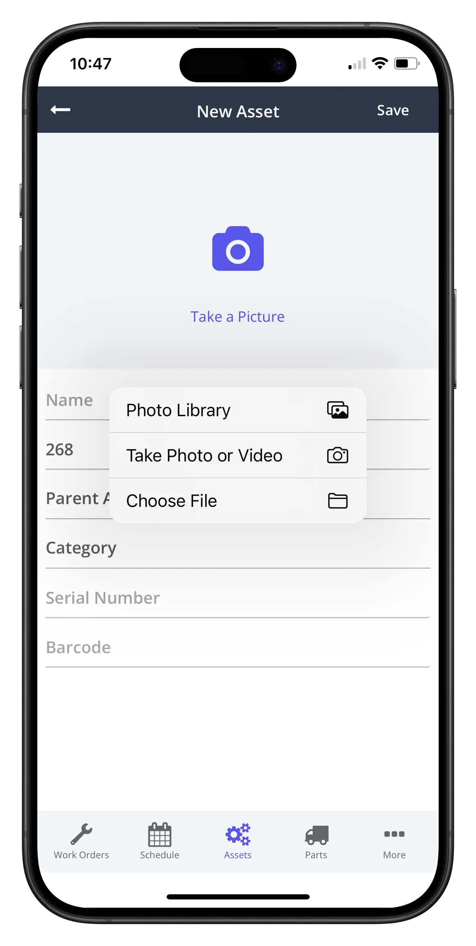 Add an Asset using the Mobile App - 4