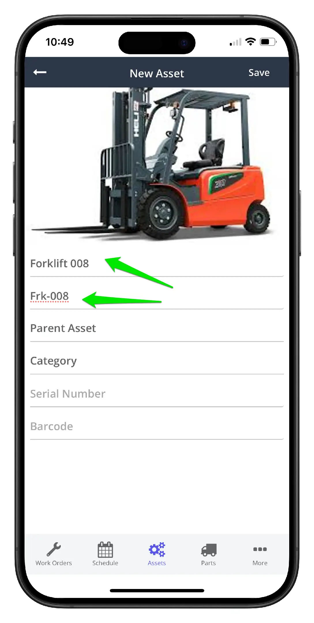 Add an Asset using the Mobile App - 6