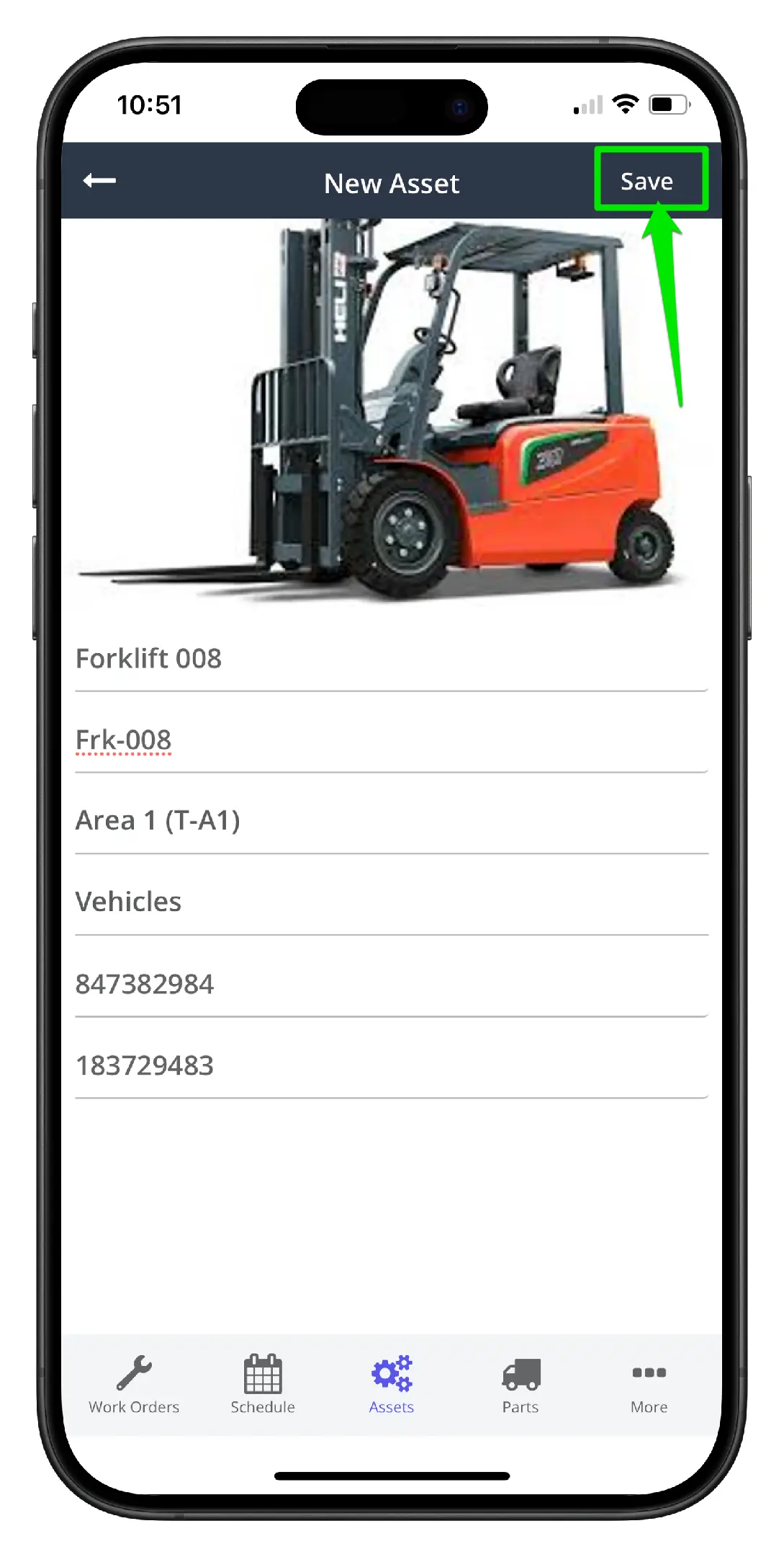 Add an Asset using the Mobile App - 10