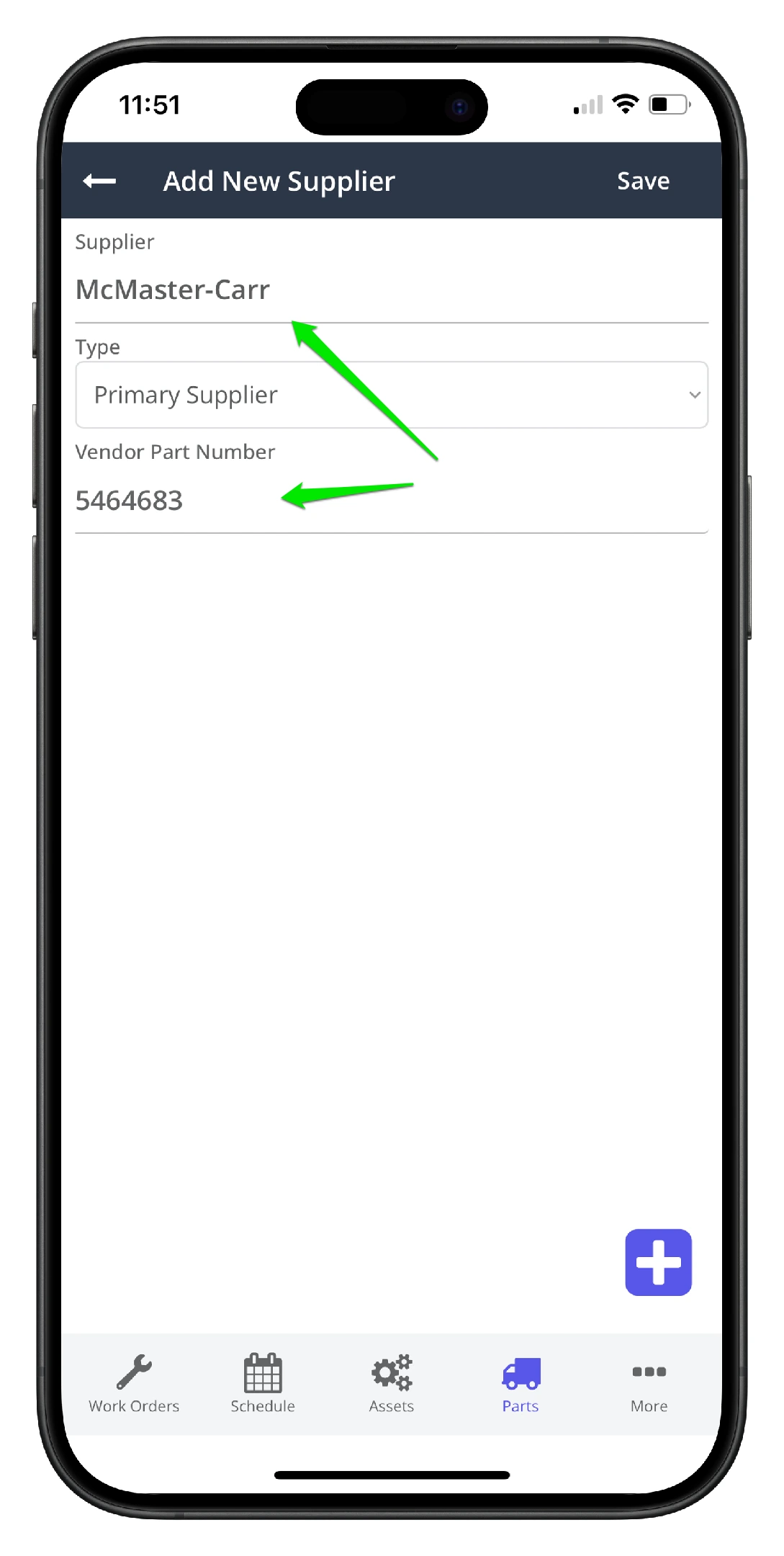 Add a Part using the Mobile App - 17