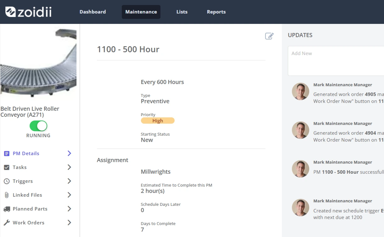 Automate preventive maintenance scheduling