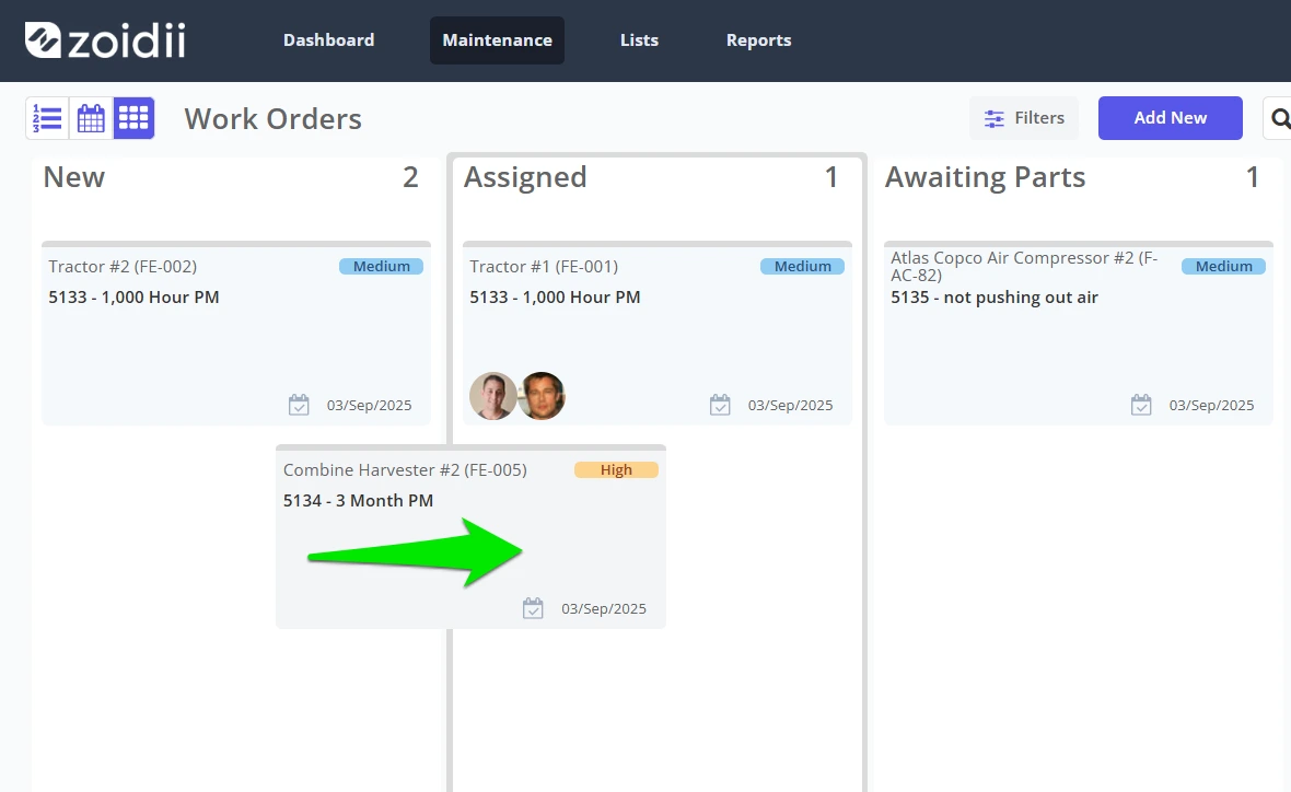 Know what work orders are where, anytime