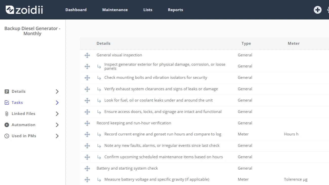 Streamline and standardize maintenance workflows