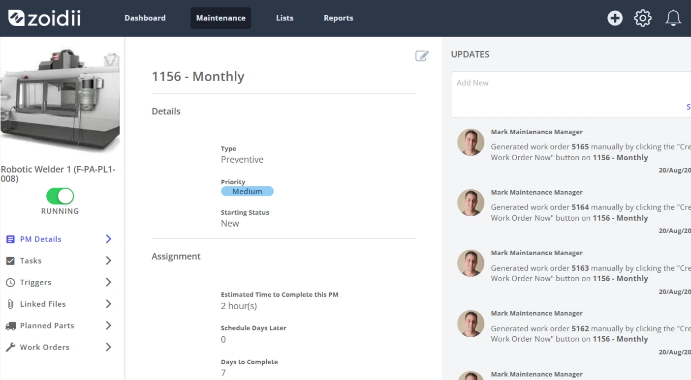 Automate preventive maintenance schedules easily