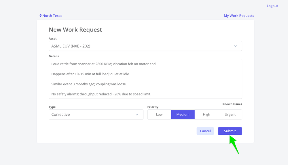 Zoidii Good Work Request Example