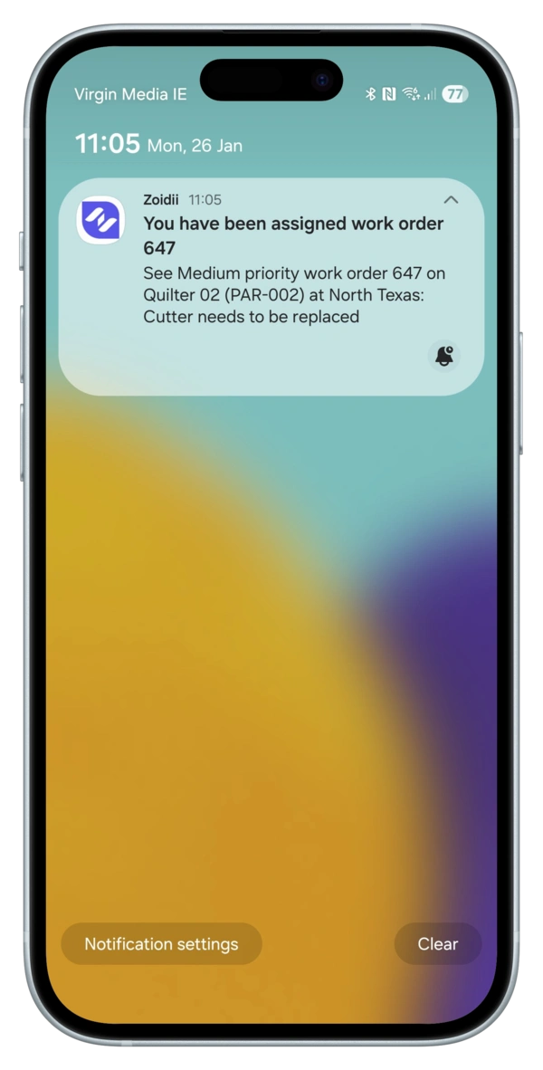 Zoidii Homescreen-Push Notifications