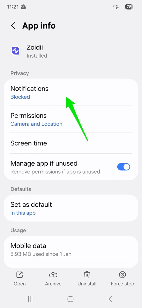 Allow Zoidii Notifications on Mobile Device 3