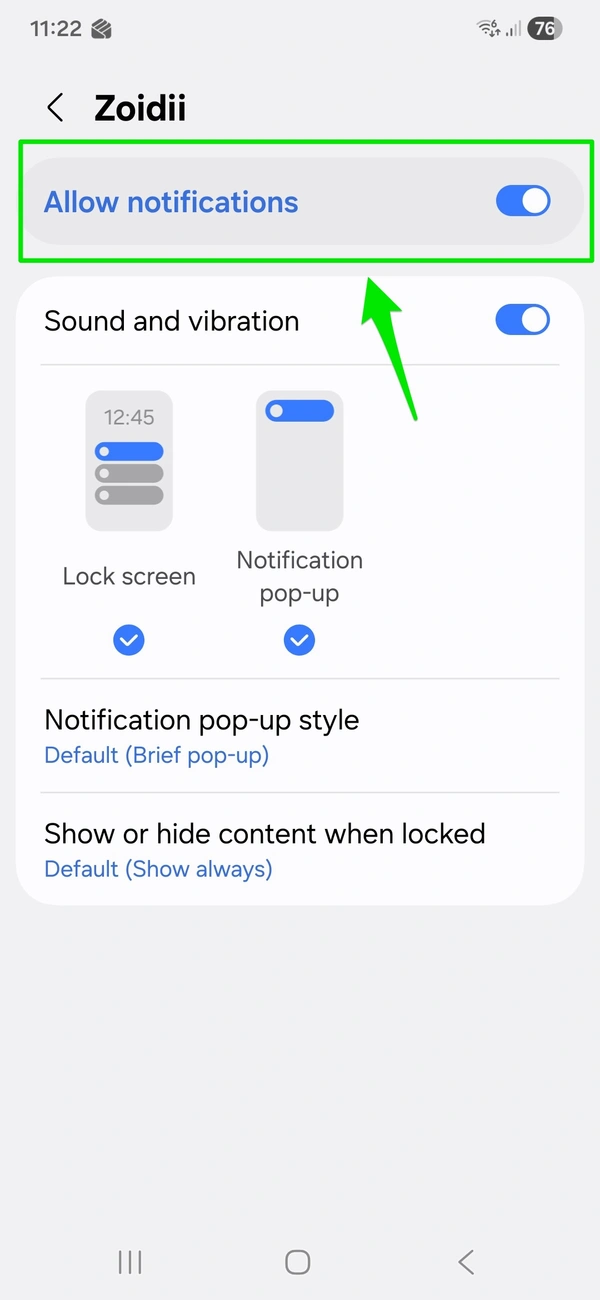 Allow Zoidii Notifications on Mobile Device 5