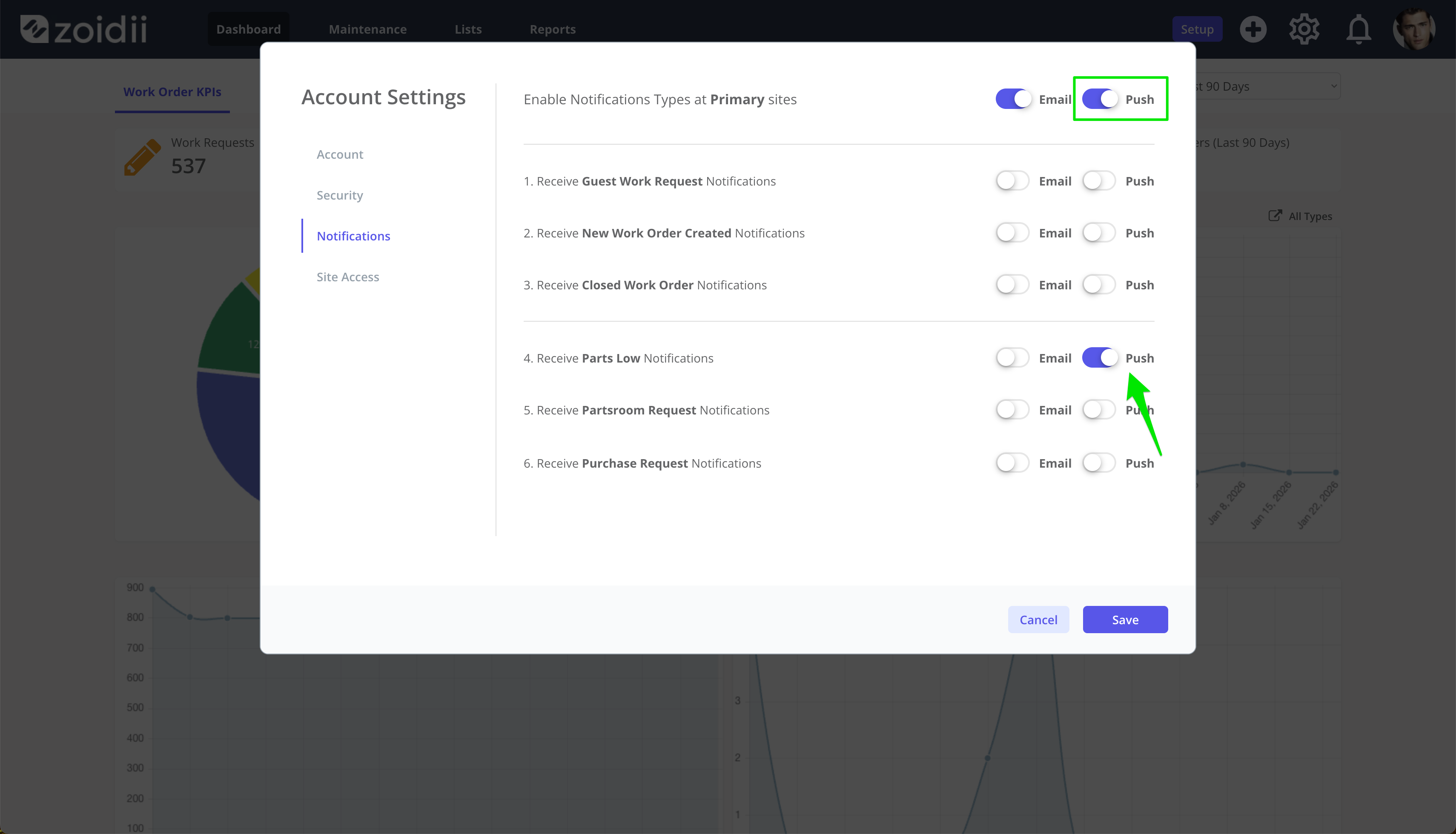 Zoidii Enable Parts Notifications 6