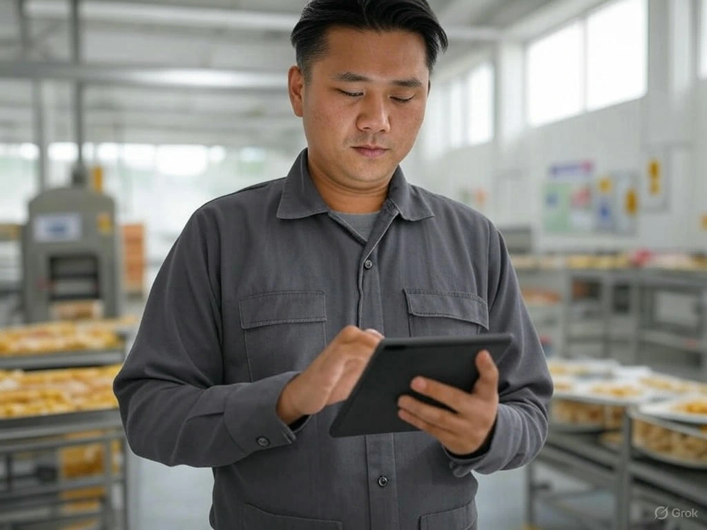 Technician using Zoidii CMMS