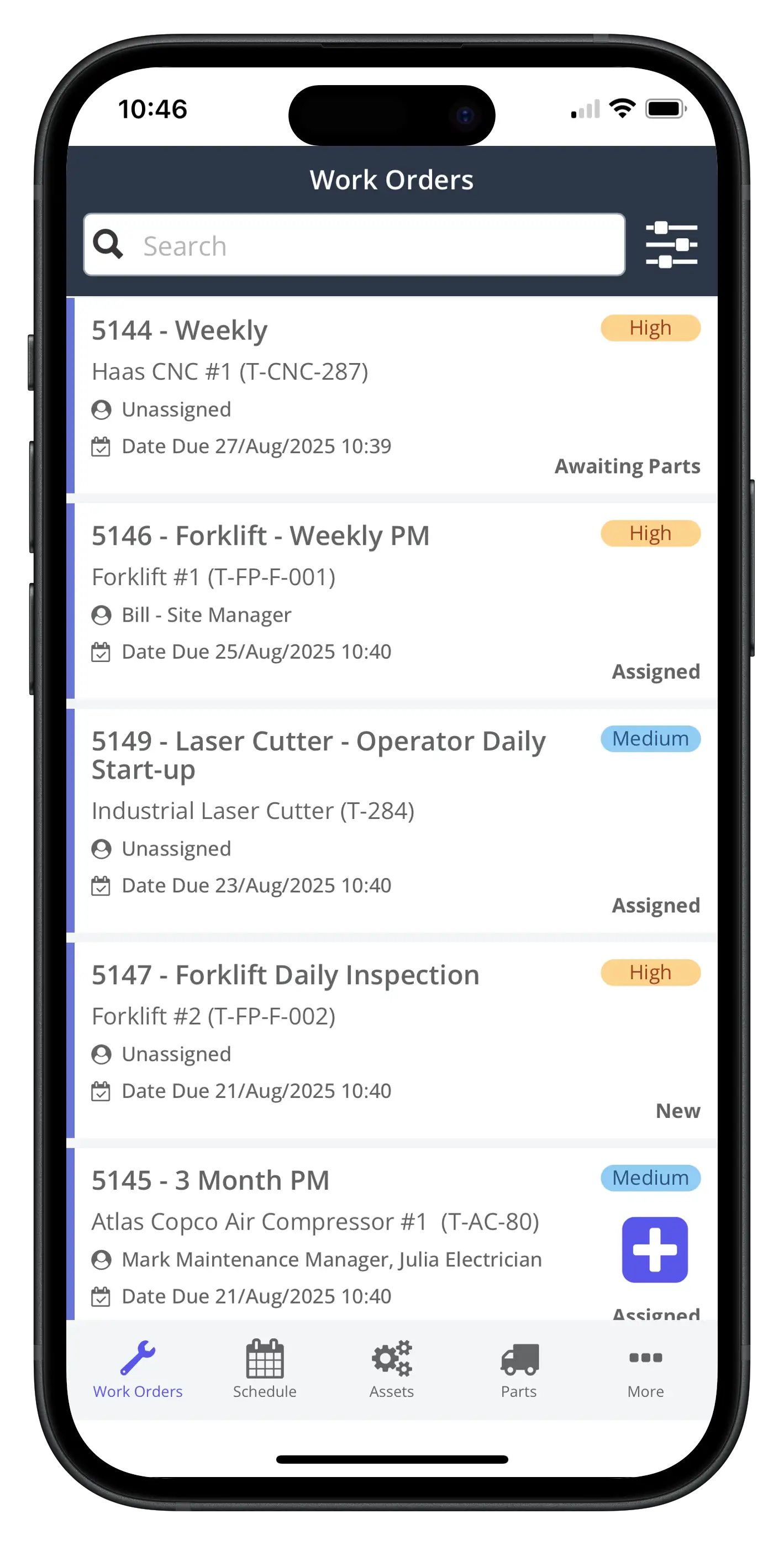Zoidii Work Order Mobile View